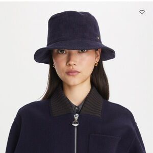 Navy Wool Zip Jacket with Matching Bucket Hat